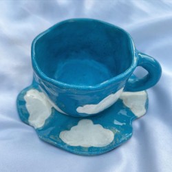 Cloudy Mug&plate